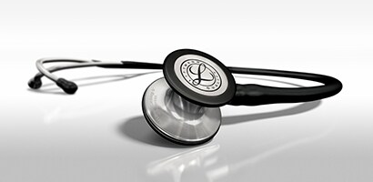 A 3M™ Littmann® Cardiology IV™ Stethoscope on a white background.

